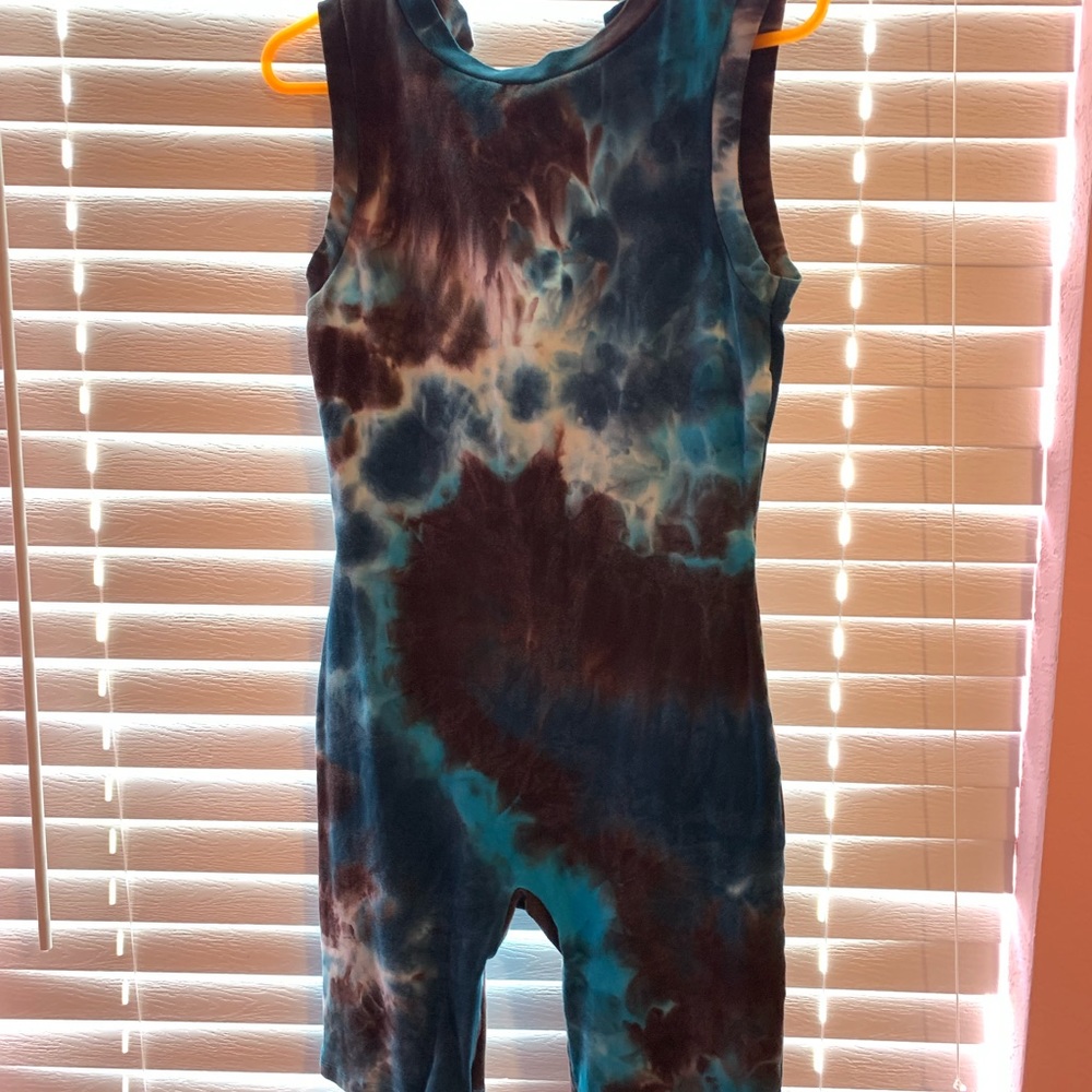 Blue Tye Dye Romper